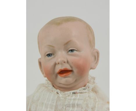 Kammer & Reinhardt 100 bisque head character baby, German circa 1910, with heavily moulded features and painted blue eyes, st