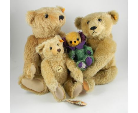 Collection of Steiff Classic and Merrythought Cheeky Collectors Bears, including a 1906 Steiff Classic bear another 1920s cla