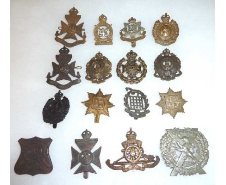 16 London Regimental cap badges inc 10th London Hackney stamped J R Gaunt. London, 23rd BN The London Regiment, London RFA Br