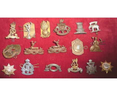 Selection of various Regimental and Corp collar dog badges inc Royal Sussex, Signals, Army Catering Corp, LI Royal Army Ordna