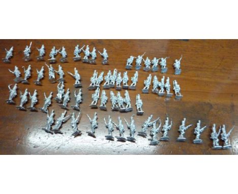 Quantity of scale lead model French Napoleonic Infantry Soliders (unpainted)