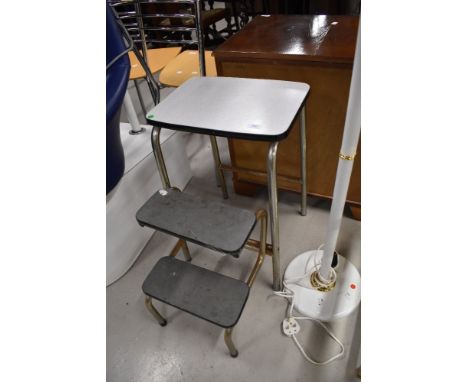 A vintage folding step stool