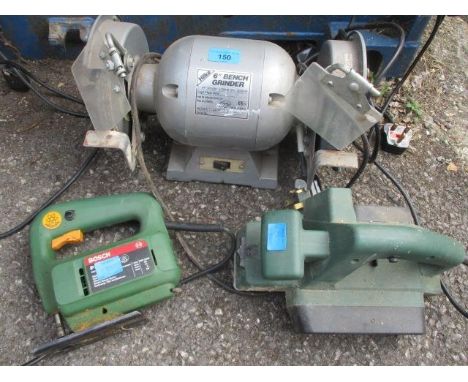 Mixed tools to include a Hilka bench grinder 