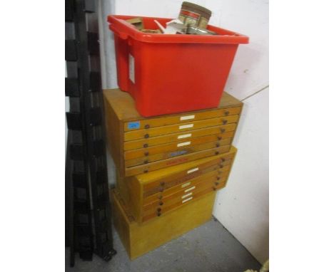 A collection of vintage printing accessories 