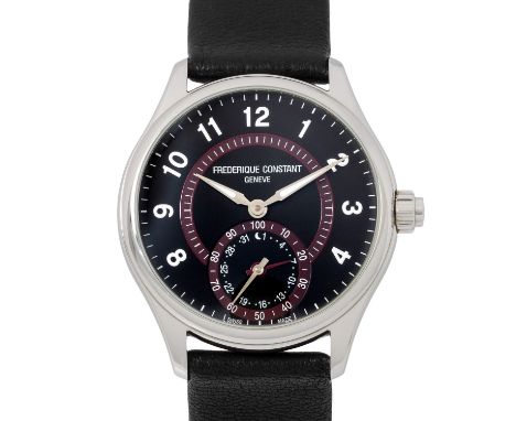 FREDERIQUE CONSTANT "Smartwatch" Ref FC-285BBR5B6 Herrenuhr. Box und Papiere. Edelstahl. Quarzwerk in funktionsfähigem Zustan