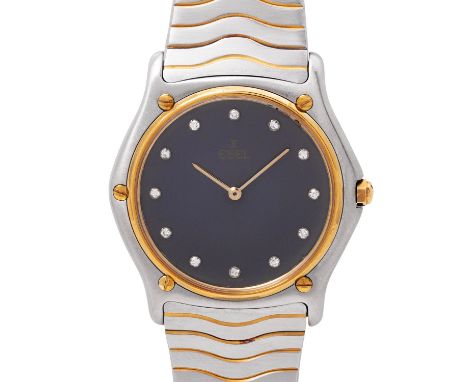 EBEL Sportwave 181903 Herrenuhr, Box und Papiere. Edelstahl/Gelbgold. Quartz-Werk mit neuer Batterie in funkrionstüchtigem Zu