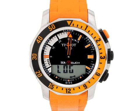 TISSOT Sea-Touch Ref. T026.420.17.281.02 Herren Taucheruhr. Edelstahl. Quarzwerk ETA Kal. 48.301, funktionsfähig, Werk läuft.