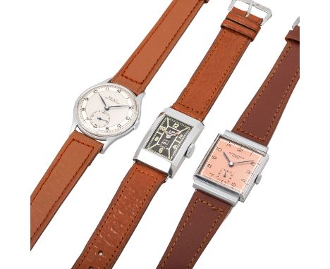 KONVOLUT aus 3 X Vintage Herrenuhr. bestehend aus:1. DOXA Vintage Herrenuhr NOS. Edelstahl. Mechanisches Handaufzugswerk, nic