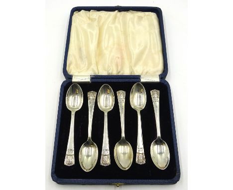 Set of six silver Coronation spoons by R Bond & Co, Sheffield 1935 Condition Report Click here for further images, condition,