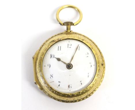 A Gilt Metal Pair Cased Verge Pocket Watch, signed Ann Shepherd, London, circa 1810, gilt fusee verge movement signed and num