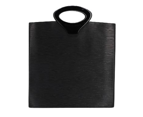 LOUIS VUITTON VINTAGE Henkeltasche "OMBRE", Koll.: 1999. Epi Leder Serie in Schwarz mit Griffen aus Kunststoff. Innenraum aus