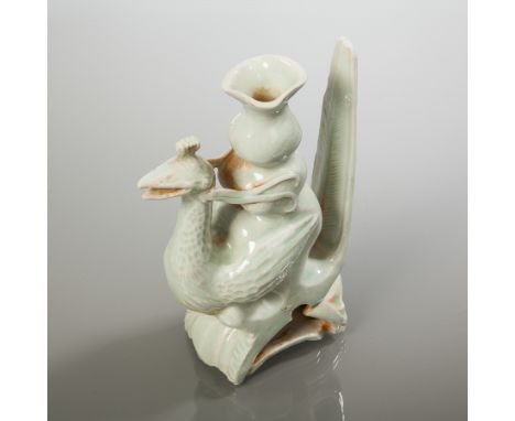 CHINESE CERAMIC SPILL VASE
modelled as a winged bird, mark to base, 20cm high 