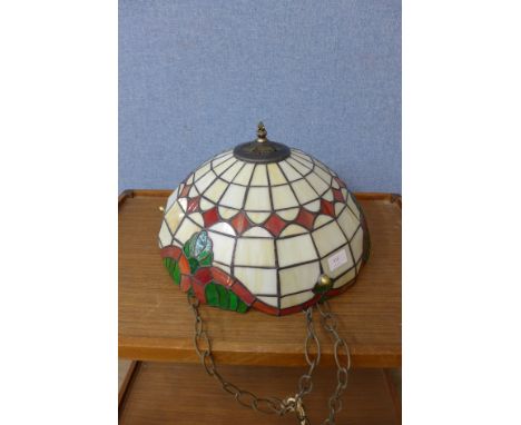 A Tiffany style ceiling light shade