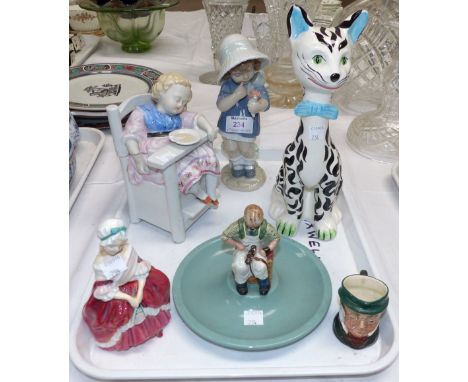 A Royal Doulton figure "Peggy", HN 2038; a Nao figure; other figures