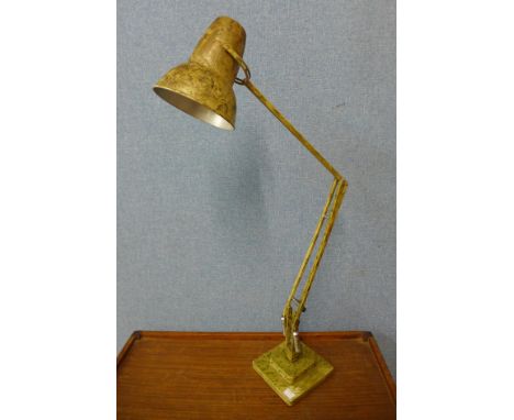 A Herbert Terry mottled effect metal anglepoise desk lamp 