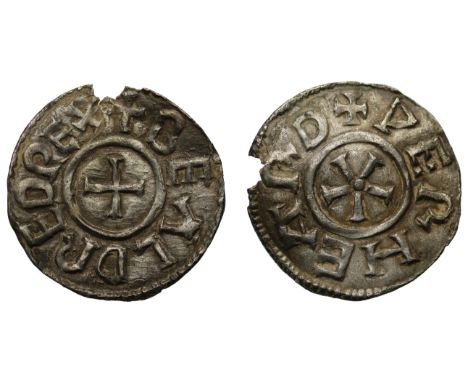 Baldred (823-825), King of Kent, silver Penny, Canterbury Mint, moneyer Waerheard, crosslet within linear circle, legend surr