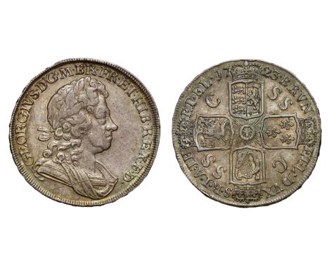 George I (1714-27), silver Crown, 1723, South Sea Company Issue, laureate and draped bust right, Latin legend and toothed bor