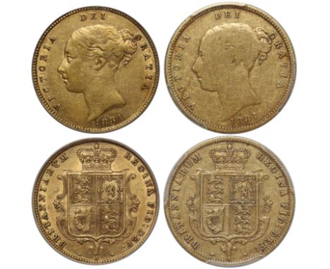g Australia, Victoria (1837-1901), gold Half-Sovereigns (2), 1881-S, Sydney Mint, fifth young head type A5 left, deeper upcur