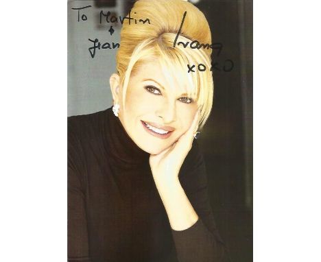 Ivana Trump signed 7x5 colour photo. Czech-American businesswoman and former fashion model who was the first wife of Donald T
