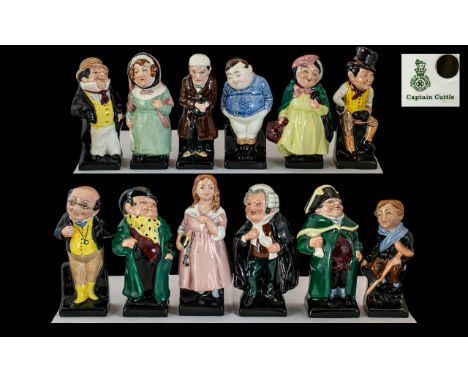 Royal Doulton - Early Dickens Series One 1932 - 1981 Set of 12 Small Hand Painted Ceramic Figures From Charles Dickens Storie