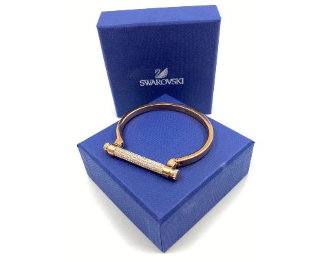 SWAROVSKI LADIES  GOLD PLATED FRIEND BANGLE 