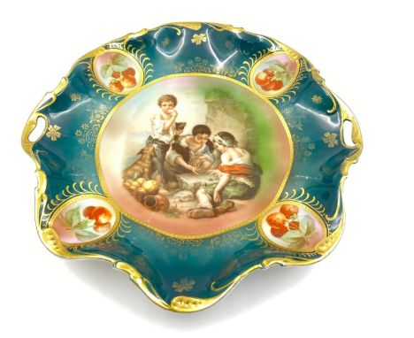 WITTELSBACH CERAMIC PIERCED DESIGN ORNAMENTAL PLATE CIRCA 1900. SMALL CRACK A/F 