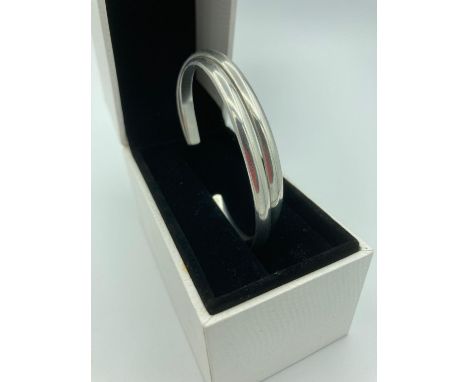 SILVER ?THOMAS SABO? Hallmarked Minimalist double Bangle. Presented in an attractive gift box. 