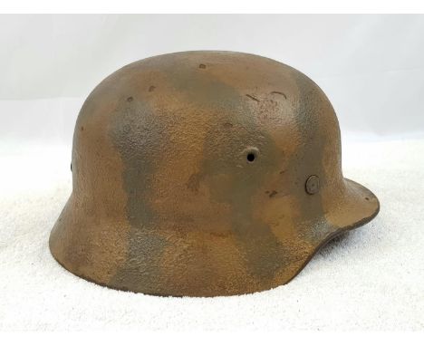 German M40 Helmet &amp; Liner finished in Normandy Camouflage. 
