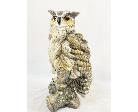 An Italian Made Large Ceramic Owl Sculpture.Very good condition.  41cm tall 