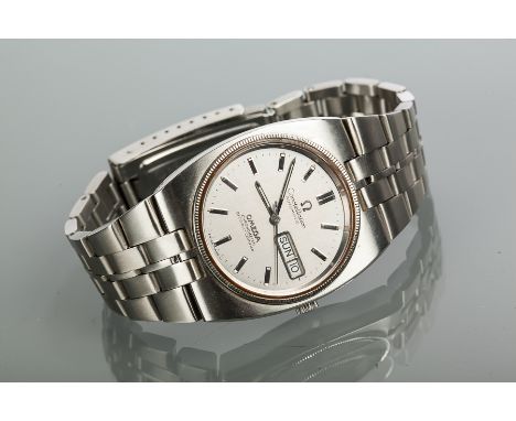GENTLEMAN'S STAINLESS STEEL AND FOURTEEN CARAT GOLD OMEGA CONSTELLATION AUTOMATIC CHRONOMETER WRISTWATCH
1973, signed twenty 