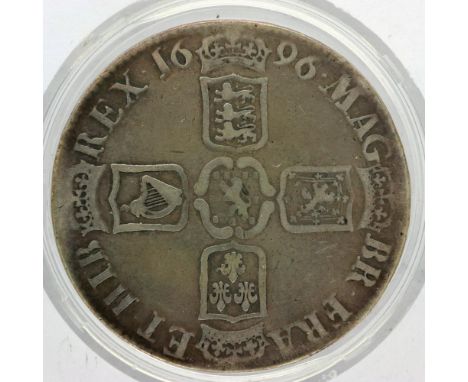 1696 silver crown of William III. P&amp;P Group 0 (£5+VAT for the first lot and £1+VAT for subsequent lots) 