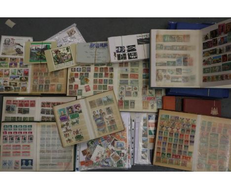 Large mixed Commonwealth and world collection of stamps in ten stock books also including large quantity off paper. P&amp;P G