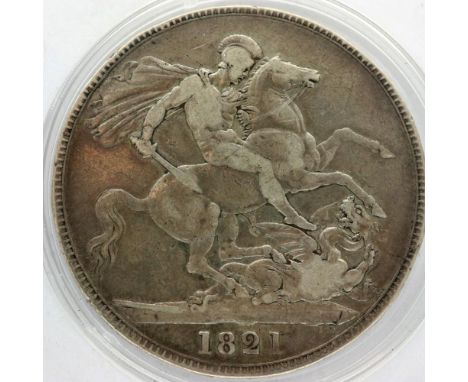 1821 silver crown of George IV. P&amp;P Group 0 (£5+VAT for the first lot and £1+VAT for subsequent lots) 