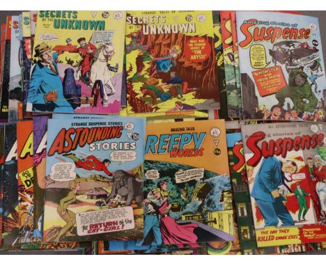 Comics: Astounding Stories (11), Stories of suspense (26), Secrets of the unknown (12). P&amp;P Group 2 (£18+VAT for the firs