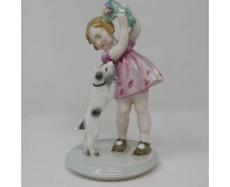 Crown Staffordshire figurine, no cracks or chips, H: 18 cm. P&amp;P Group 1 (£14+VAT for the first lot and £1+VAT for subsequ