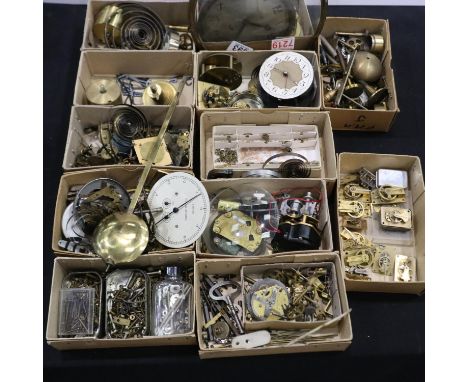 Large quantity of clock parts and spares. Not available for in-house P&amp;P 