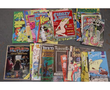 Thirty six mixed adult comics in good condition. P&amp;P Group 2 (£18+VAT for the first lot and £3+VAT for subsequent lots) 