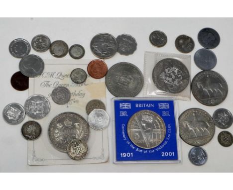 19th and 20th century mixed UK and world coins, including Victorian examples. P&amp;P Group 1 (£14+VAT for the first lot and 