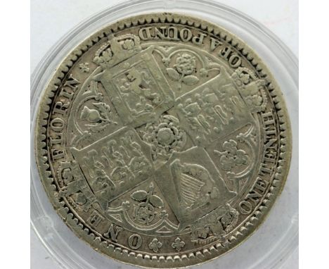 1849 silver Godless florin of Queen Victoria, VF. P&amp;P Group 0 (£5+VAT for the first lot and £1+VAT for subsequent lots) 