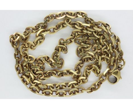 9ct gold chain link necklace, chain L: 46 cm, 8.0g. P&amp;P Group 1 (£14+VAT for the first lot and £1+VAT for subsequent lots