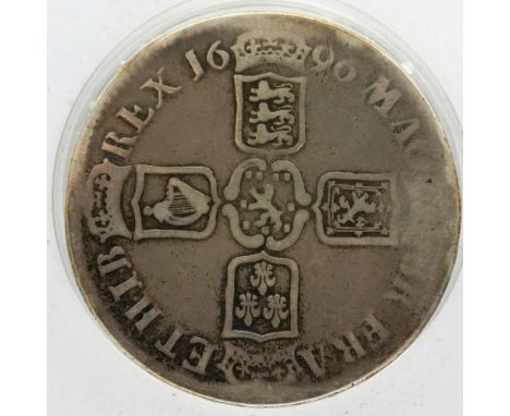 1696 silver crown of William III. P&amp;P Group 0 (£5+VAT for the first lot and £1+VAT for subsequent lots) 