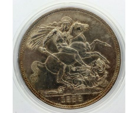 1888 silver crown of Queen Victoria. P&amp;P Group 0 (£5+VAT for the first lot and £1+VAT for subsequent lots) 