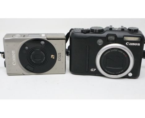 Canon IXUS camera and a Canon G7 digital camera. P&amp;P Group 1 (£14+VAT for the first lot and £1+VAT for subsequent lots) 