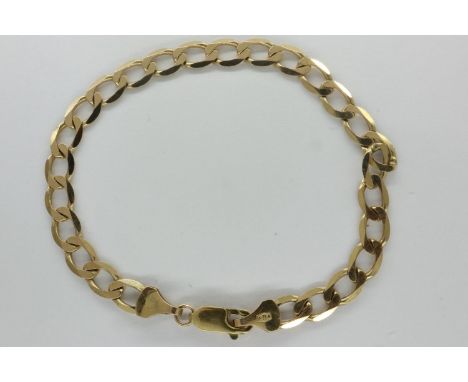 9ct gold chain link bracelet, L: 18 cm, 4.9g. P&amp;P Group 1 (£14+VAT for the first lot and £1+VAT for subsequent lots) 