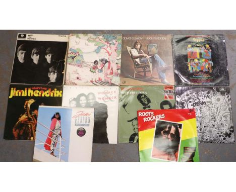 Ten mixed rock and roll albums including early mono with the Beatles. P&amp;P Group 1 (£14+VAT for the first lot and £1+VAT f