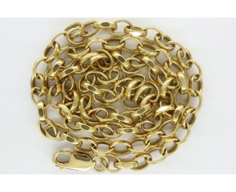 9ct gold neck chain, L: 57 cm, 26.9g. P&amp;P Group 1 (£14+VAT for the first lot and £1+VAT for subsequent lots) 