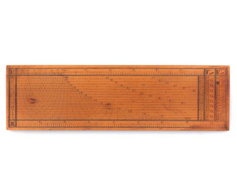 An Unusual German Boxwood Rule, German, 19th Century, stamped ‘A FORSTER ELBERFELD’ the rule delicately engraved to both side