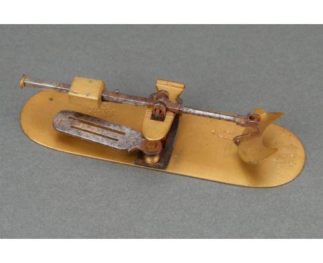 Mr Henry's Patent Balance &amp; Gauge, English, c.1780, the base stamped 'S. HENRY INVENTOR' below a crown, the balance with 