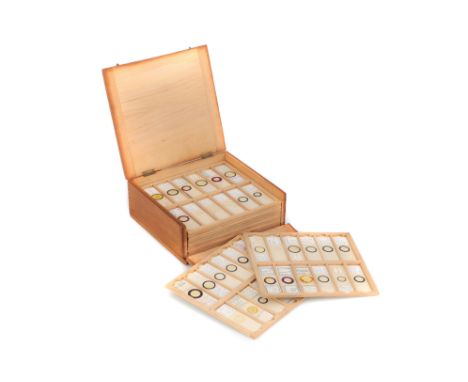 Collection of 113 Diatom Microscope Slides, case of 113 Diatom microscope slides including slides by Klaus Kemp, Edgar Willia