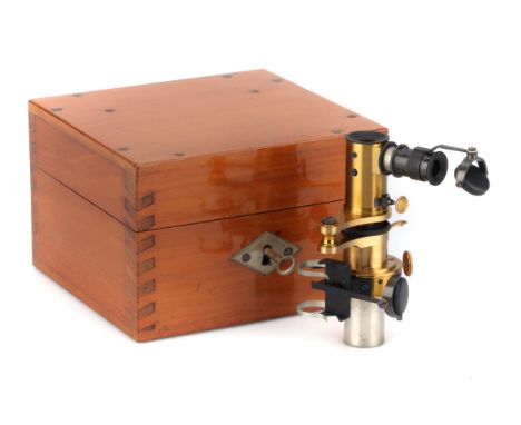 A Good Carl Zeiss Jenna Microscope Microspectroscope, German, c.1900, engraved in script to the the top eyepiece 'Carl Zeiss 